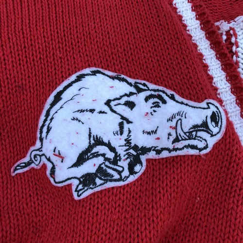 Vintage Razorbacks BellePointe University Of Arkansas Red Game Day Cardigan 1X - Picture 17 of 24