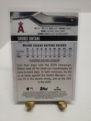Shohei Ohtani Los Angeles Angels #93 2021 Bowman Platinum
