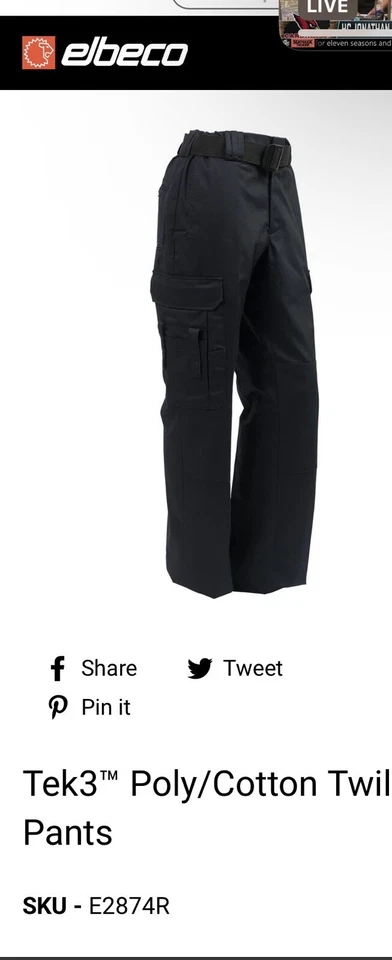 Conjunto 3 Pantalones Tek3 Poliéster/Algodón Sarga EMT Azul Marino Medianoche Talla 30 Carga Lote Regular Foto 2 de 4