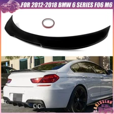 For BMW 6 Series F06 Gran Coupe PSM Style Rear Trunk Spoiler Wing Gloss Black