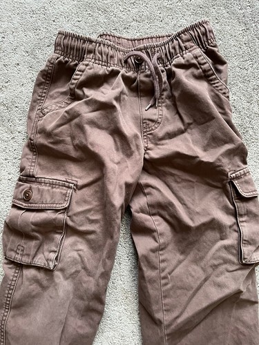 6X/7 L.L. Bean Girls Adjustable Waist Brown Cargo Pants - Picture 2 of 5