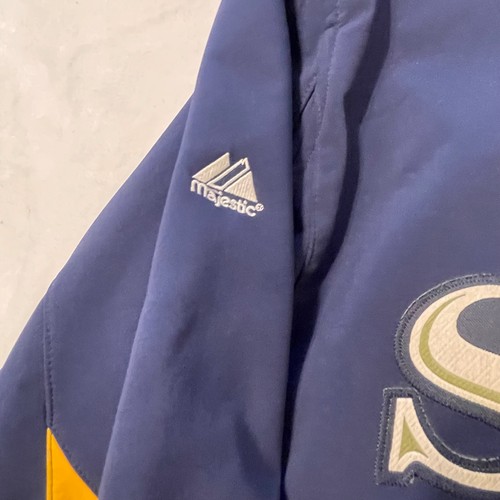 2008 WORLD SERIES MAJESTIC COOL BASE BLUE 1/4 ZIP PULLOVER JACKE SIZE XL - Bild 4 von 6