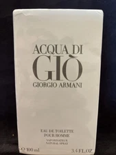 Giorgio Armani Acqua Di Gio 3.4 oz Eau De Toilette Spray for Men New & Sealed