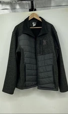 NRA Full Zip Quilted Jacket Men's 2XL Black Gray Outdoors Casual