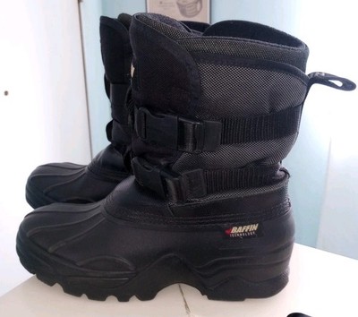 BAFFIN WOLF WINTER SNOW INSULATED BLACK BOOTS - MEN'S 9 - Women s 11 W