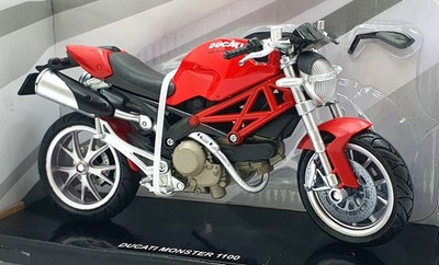 New Ray 1/12 Scale Diecast 44023A - Ducati Monster 1100 - Red