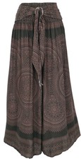 Palazzohose, Hosenrock, Schlaghose, Sommerhose, Hippie Goa Hose - braun