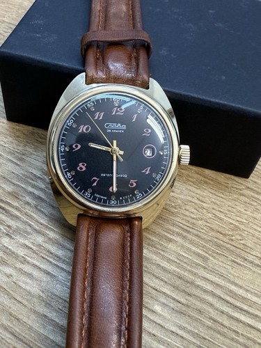VINTAGE SLAVA AUTOMATIC HERRENUHR UM 1980 UDSSR 26 Jewels Selten - Bild 2 von 6