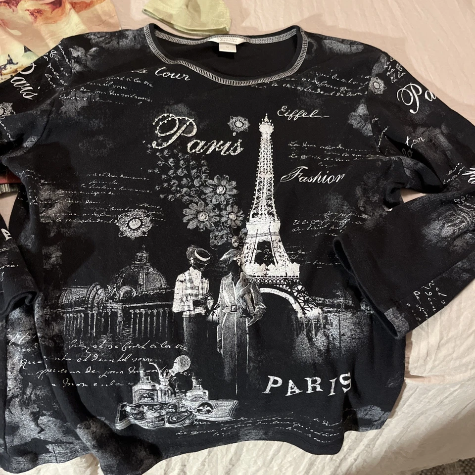 Three (3) Christopher & Banks Size M Shirts 3/4” Sleeves. - Image 2 of 4