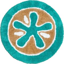 27'' Round, Soft Microfiber Round Bath mat, Plush Water Absorbent Accent Rug