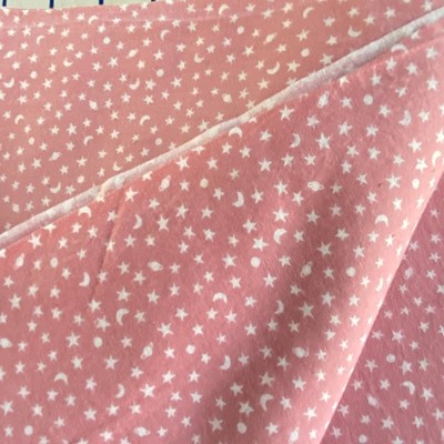 1.6 YD Vintage Micro Print Stars Planets Fabric Dusty Pink Cotton