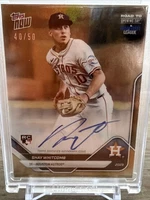 Shay Whitcomb Rookie Auto 2025 Topps Now Road to Opening Day Gold Foil /50