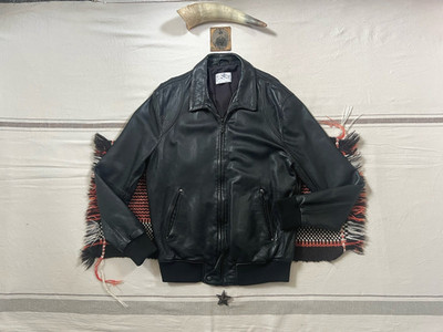 Levi's Hedi Leder Bomberjacke L schmal skinny schwarz Vintage 2011 kostenloser Versand UK