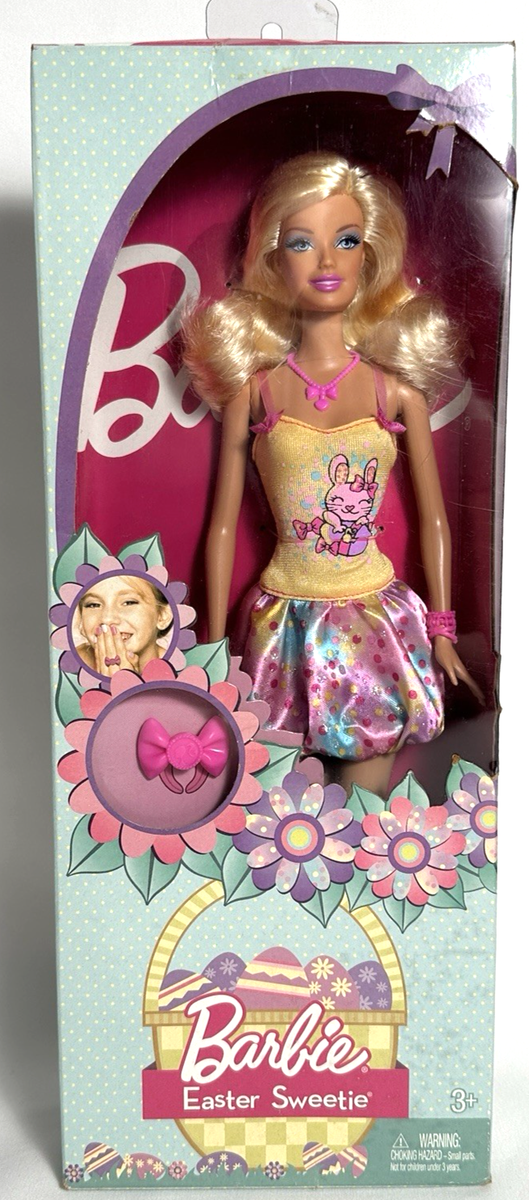 新品。アメリカで購入、バービー人形。イースター2012年。かわいい綺麗❤️ 2012 Special Edition Easter Sweetie Barbie Mattel Doll for sale