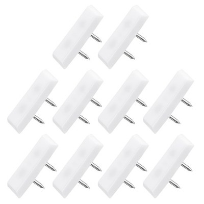 METALLIXITY Furniture Feet Nail (31mm/1.22in) 20Pcs, Plastic Square Double Pi...