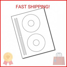 16 Count Printable CD Labels for Inkjet  Laser Printers   Matte White CD Disc S