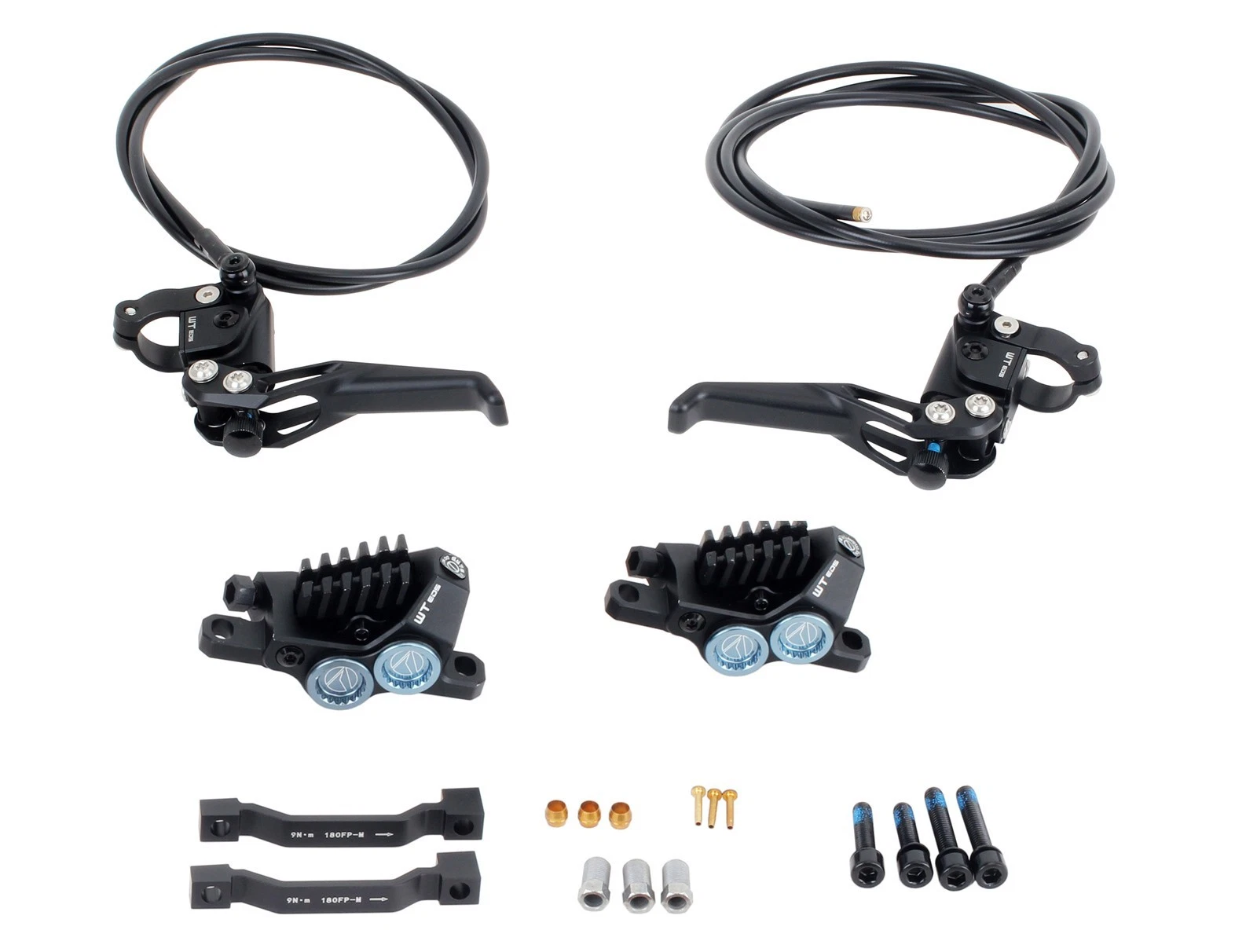 WHEELTOP EDS 4-piston hydraulic disc brake full kit flat lay