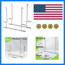 2 Pcs Anti Sail Mud Flap Bracket 26 x 21 Inch Chrome Plated Mudflap Hanger Ho...