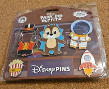New 2025 Disney Parks Park Pal Outfit Chip (Chip & Dale) Costume Pin Set