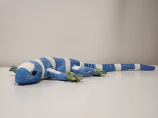 Fiesta Blue White Sparkle Gecko Rainbow Feet Plush 18" Stuffed Animal Toy Lizard