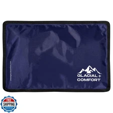 Glacial Comfort Gel Ice Pack for Injuries Reusable - (12" x 8") Cold Pads for