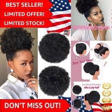 Heat Resistant Synthetic Afro Puff Ponytail - Easy Wear for Stylish Black Women