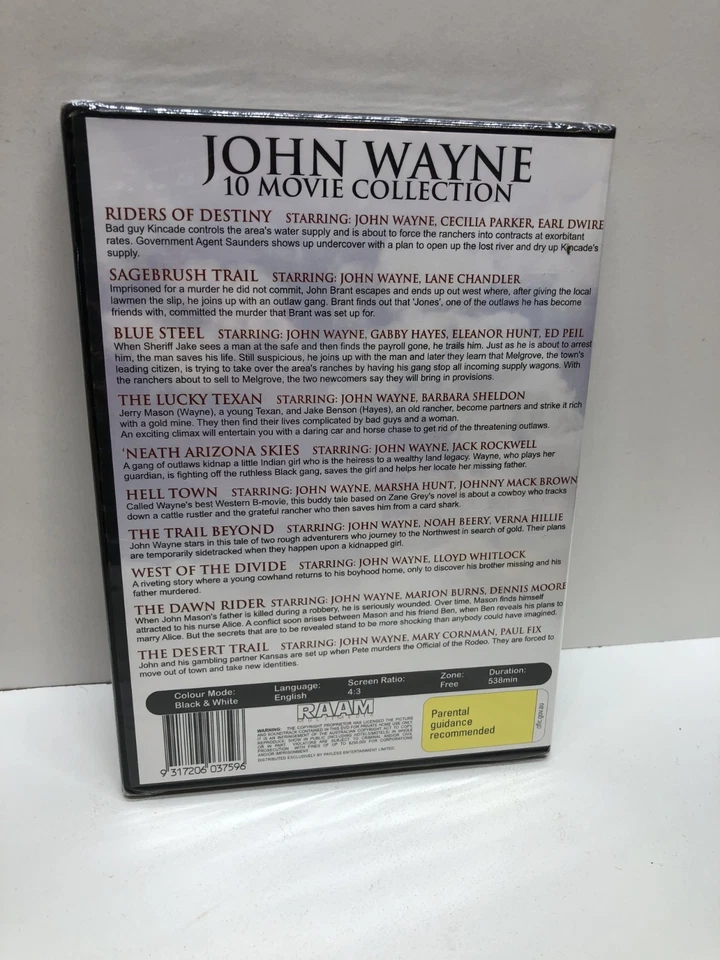 John Wayne 10 Movie Collection DVD Brand New Sealed Region 4 - image 2 of 2