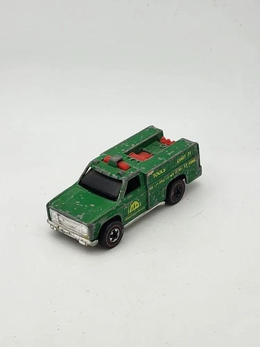 Hot Wheels Forest Service Truck GREEN Vintage REDLINES Hong Kong DIECAST
