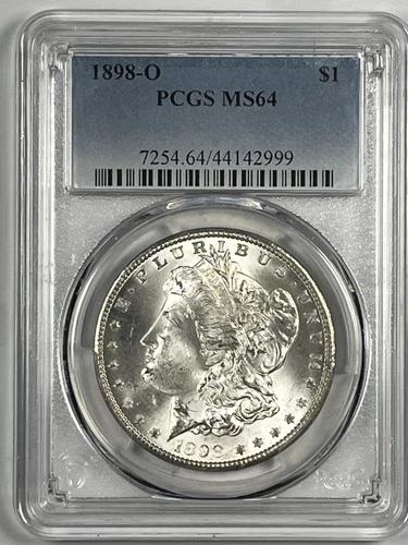 1898-O Morgan Dollar : PCGS MS64 Blazing White