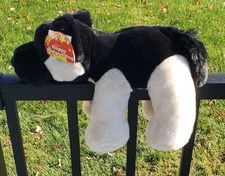 Commonwealth Floppy Plush Pedigree Dog German Sheppard Tan & Black 14" NWT 2002