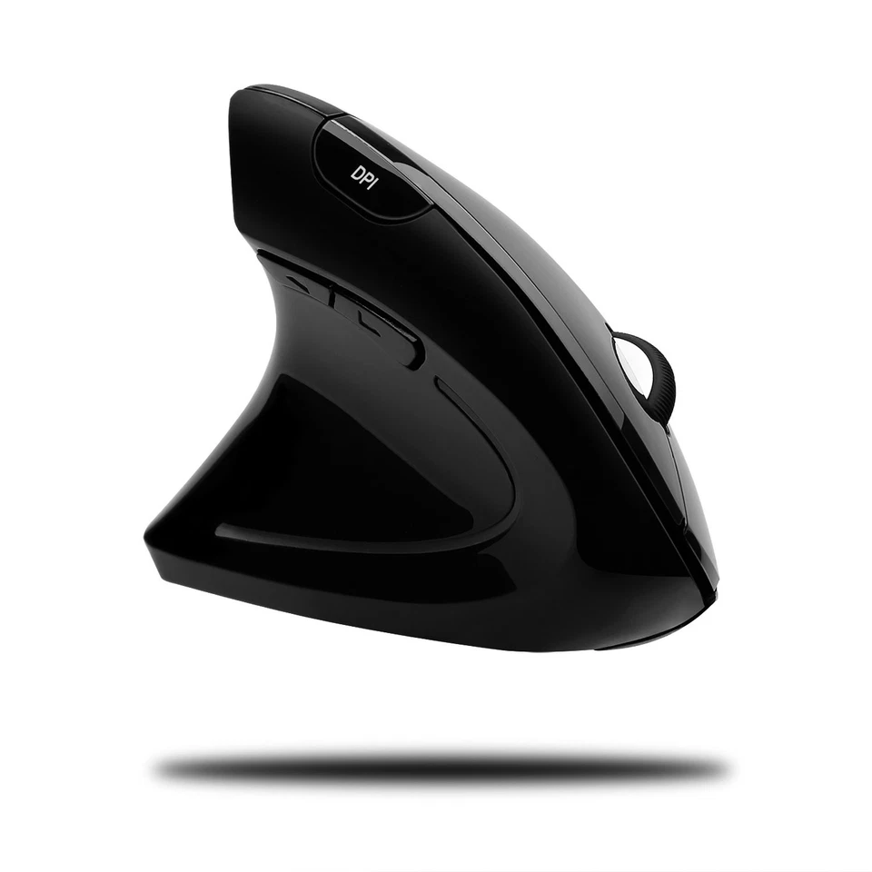 iMouse E90 - Wireless Left-Handed Vertical Ergonomic Mouse, Black - Image 2 of 4
