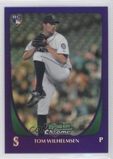 2011 Bowman Draft Chrome Retail Purple Refractor Tom Wilhelmsen #97 0f4