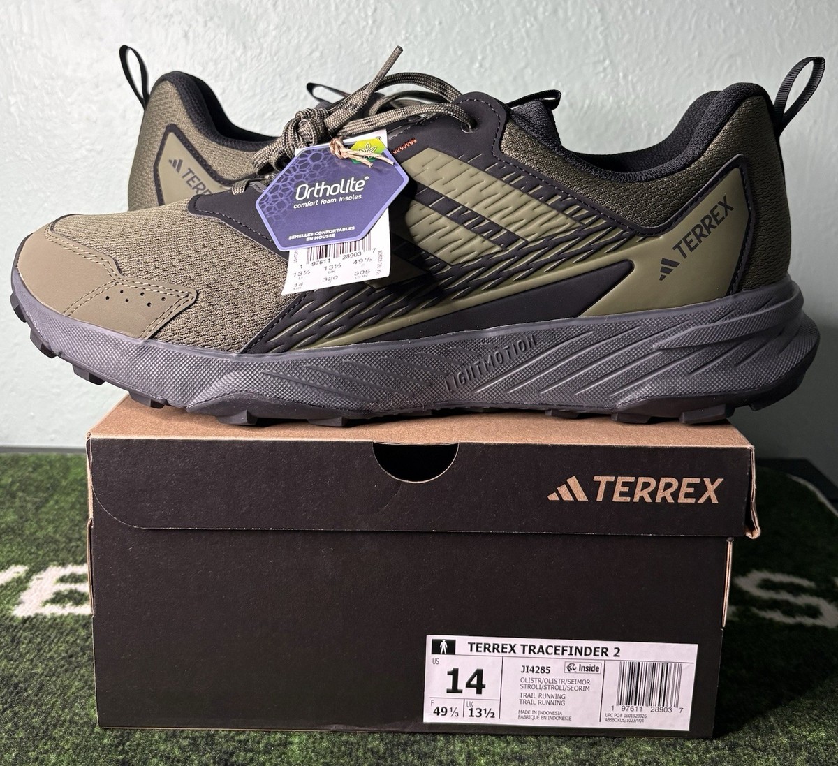 US Men's 14 - Adidas TERREX Tracefinder 2 Trail “Olive Strata