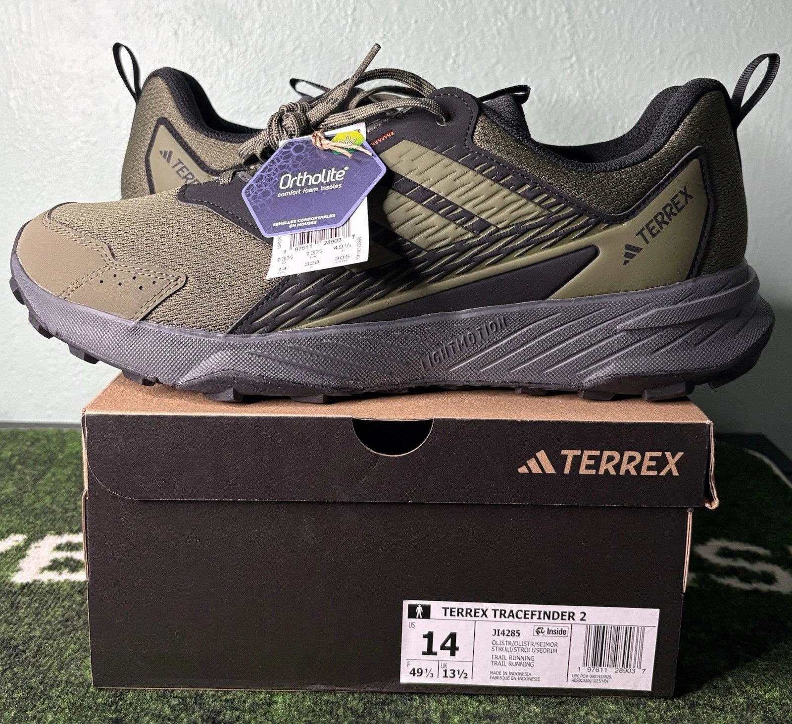 US Men’s 14 - Adidas TERREX Tracefinder 2 Trail “Olive Strata” JI4285