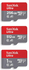 SanDisk Ultra 256GB 512GB 1TB Micro SD Micro SDXC A1 C10 HD 120MB/s Memory Card