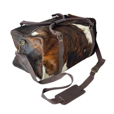 Hair On Hide Leather Duffle Bag - Stylish & Durable Travel Tote