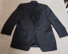 Canali Italy 100 Wool Size US44 Black Single Button Sports Coat Blazer