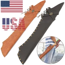 Archery Leather Arrow Quiver Waist Bag Hip Holder Adjustable RH LH Shooting Hunt