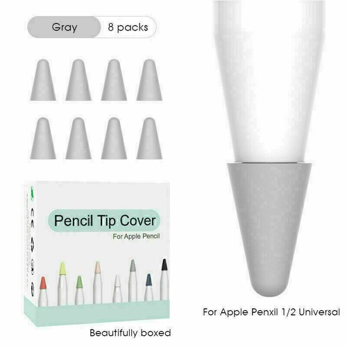 8PCS Silicone Touch Pen Nib Case Tip Protective Cover For Apple Pencil 1st 2nd - Picture 17 of 21