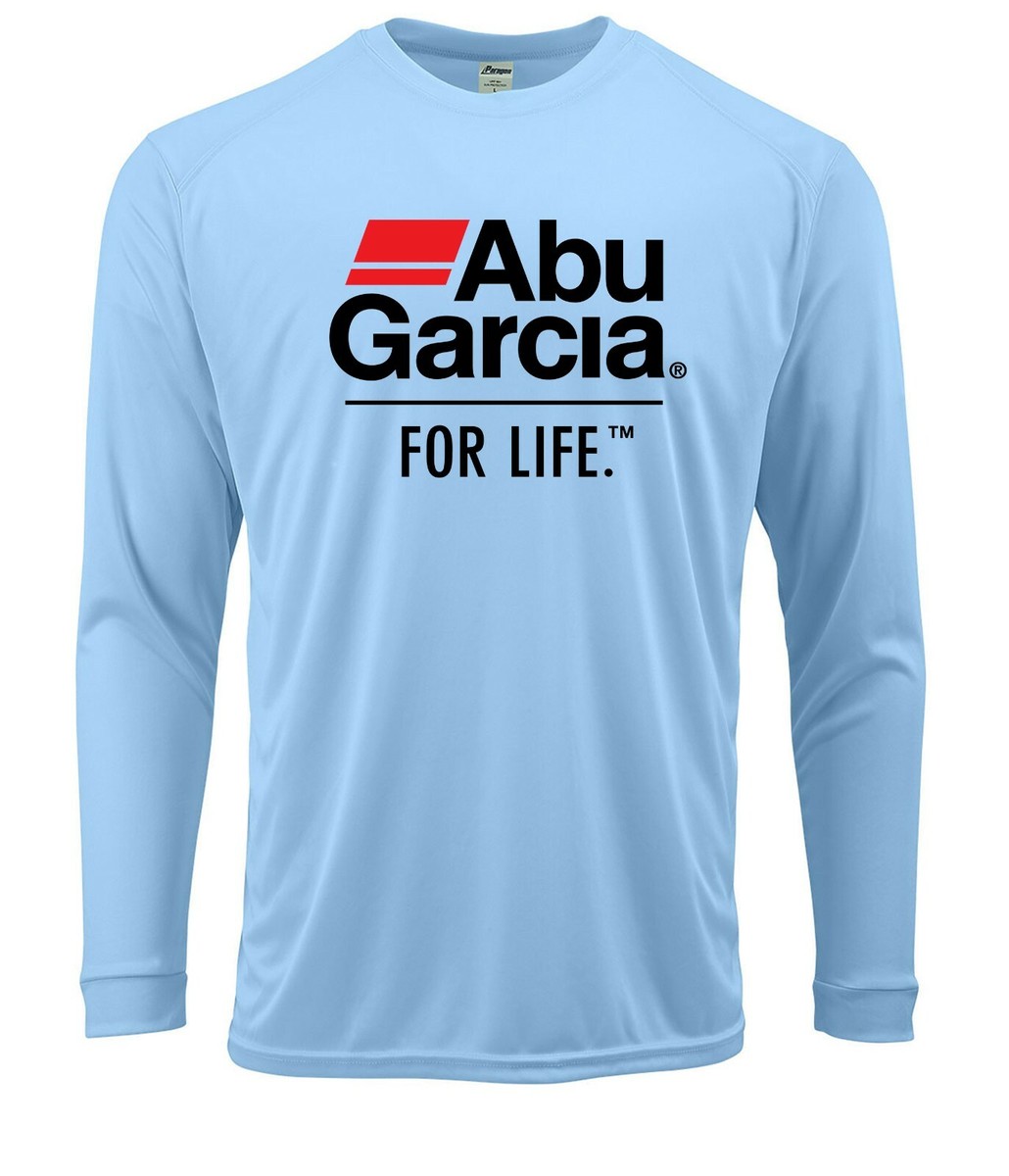 Abu Garcia Fishing T-Shirt Long Sleeve UPF 30 50 UV Sun Protection Blue