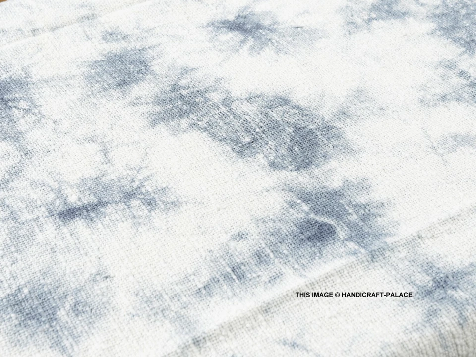 100% Cotton Tie Dye Shibori Black Lounge Sofa LARGE Throw Rug Blanket 116x148 cm - Image 2 of 3