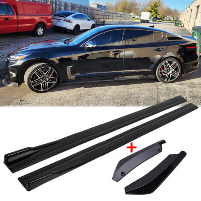 86.6'' Side Skirt Panel Lip + Rear Bumper Diffuser Canard For Kia Stinger 2018-23