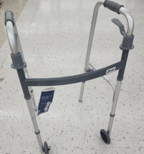 Drive Medical Folding Walker 10244-1 W/2 Release Buttons W/5