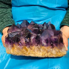 11.74LB Natural Amethyst quartz cluster crystal specimen mineral point Healing