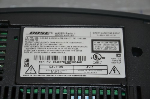 Excellent+++ Bose Wave Radio II AM/FM Radio System AWR1B2 w/ Remote TESTED! - Picture 7 of 7