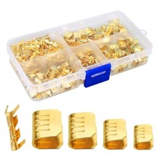 500 Pcs U Shape Copper Terminals Crimp Kit - Non-Insulated Assortment Wire Cable