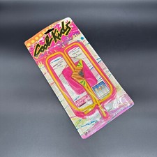 Vintage Toy Bolo Tie Cool Kids 1988 Yellow Plastic New Old Stock Rad Necklace