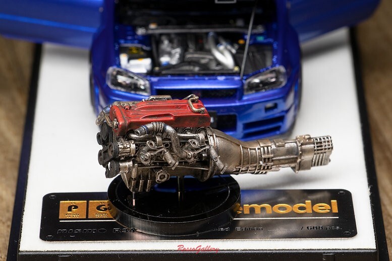 PGM✖️ワンモデル 1/43 スカイラインR34フル開閉 Blue 新品 PGM