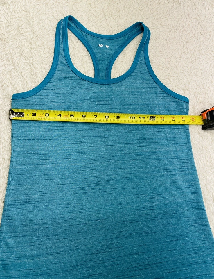 Camiseta sin mangas Spalding Racer Back XS extra pequeña Speed-Dri atlética espuma de mar azul Foto 3 de 4