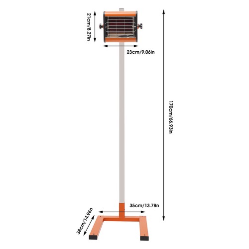 800W Paint Curing Baking Lamp Short Wave Infrared Paint Drying Lamp Machine - Imagen 4 de 21